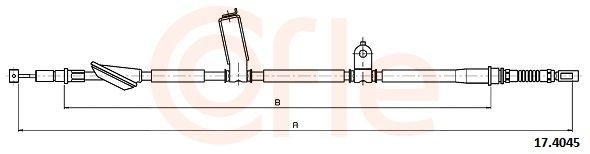COFLE 92.17.4045 Cable Pull, parking brake