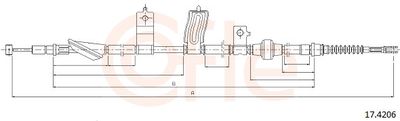 Cable Pull, parking brake COFLE 92.17.4206