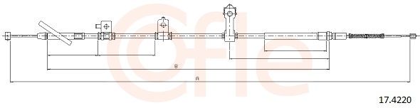 COFLE 92.17.4220 Cable Pull, parking brake