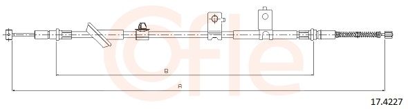 COFLE 92.17.4227 Cable Pull, parking brake