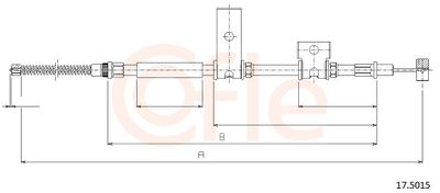 Cable Pull, parking brake COFLE 92.17.5015