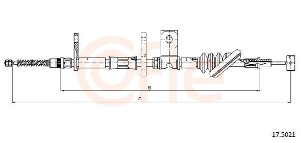 COFLE 92.17.5021 Cable Pull, parking brake