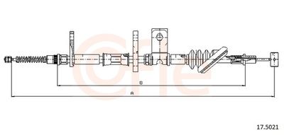 Cable Pull, parking brake COFLE 92.17.5021