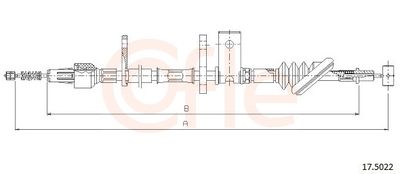 Cable Pull, parking brake COFLE 92.17.5022