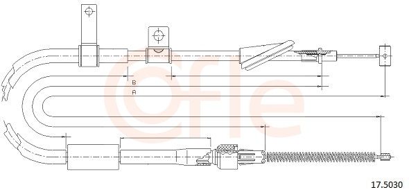 COFLE 92.17.5030 Cable Pull, parking brake