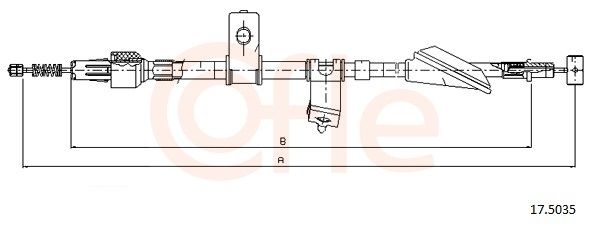 COFLE 92.17.5035 Cable Pull, parking brake