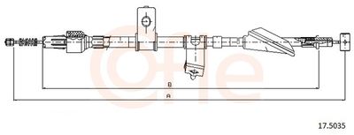 Cable Pull, parking brake COFLE 92.17.5035