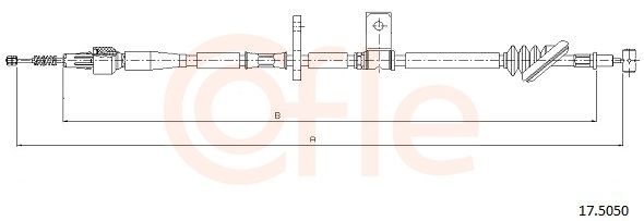 COFLE 92.17.5050 Cable Pull, parking brake