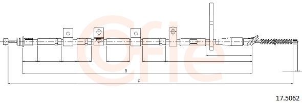 COFLE 92.17.5062 Cable Pull, parking brake