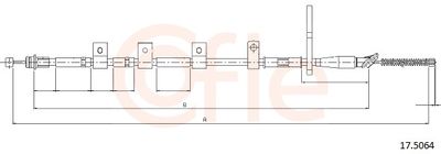 Cable Pull, parking brake COFLE 92.17.5064