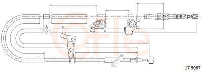 Cable Pull, parking brake COFLE 92.17.5067
