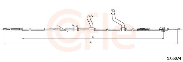 COFLE 92.17.6074 Cable Pull, parking brake