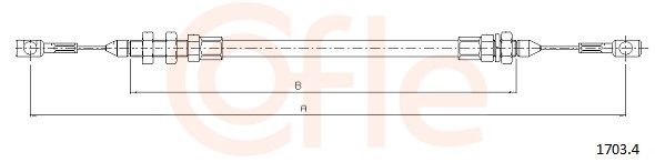 COFLE 92.1703.4 Accelerator Cable
