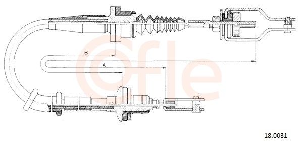 COFLE 92.18.0031 Cable Pull, clutch control