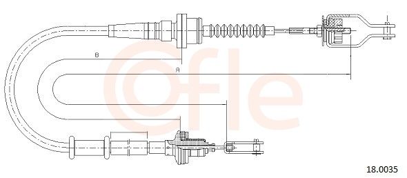 COFLE 92.18.0035 Cable Pull, clutch control
