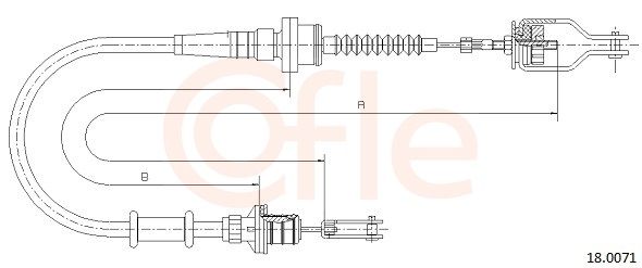 COFLE 92.18.0071 Cable Pull, clutch control