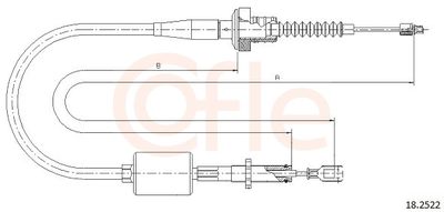 Cable Pull, clutch control COFLE 92.18.2522