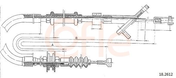 COFLE 92.18.2612 Cable Pull, clutch control