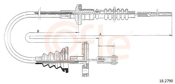 COFLE 92.18.2790 Cable Pull, clutch control