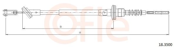 COFLE 92.18.3500 Cable Pull, clutch control