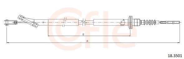 COFLE 92.18.3501 Cable Pull, clutch control
