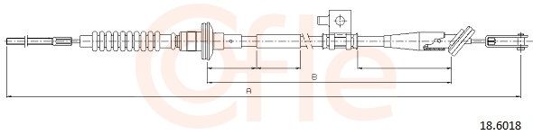COFLE 92.18.6018 Cable Pull, clutch control