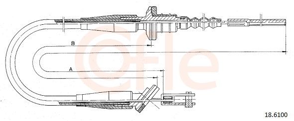 COFLE 92.18.6100 Cable Pull, clutch control