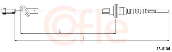 COFLE 92.18.6106 Cable Pull, clutch control