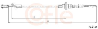 Cable Pull, clutch control COFLE 92.18.6106