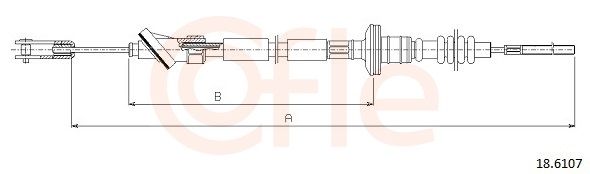 COFLE 92.18.6107 Cable Pull, clutch control