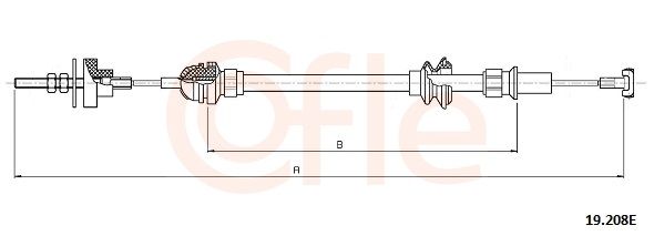COFLE 92.19.208E Cable Pull, clutch control