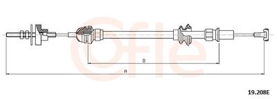 Cable Pull, clutch control COFLE 92.19.208E