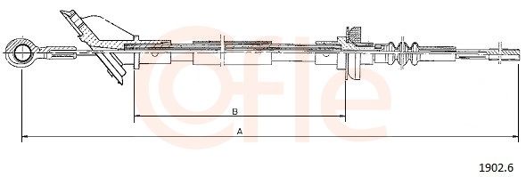 COFLE 92.1902.6 Cable Pull, clutch control