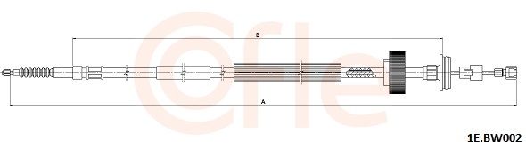 COFLE 92.1E.BW002 Cable Pull, parking brake