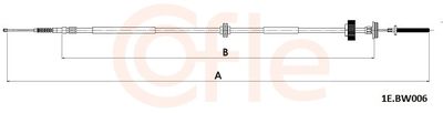 Cable Pull, parking brake COFLE 92.1E.BW006