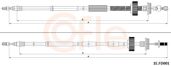 COFLE 92.1E.FD001 Cable Pull, parking brake