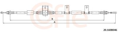 Cable Pull, parking brake COFLE 92.20.160B046