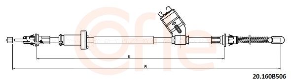 COFLE 92.20.160B506 Cable Pull, parking brake