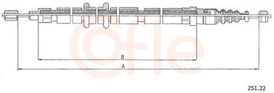 Cable Pull, parking brake COFLE 92.251.22