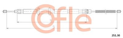 Cable Pull, parking brake COFLE 92.251.30