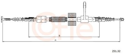 Cable Pull, parking brake COFLE 92.251.32