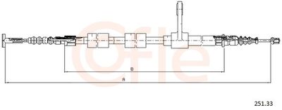 Cable Pull, parking brake COFLE 92.251.33