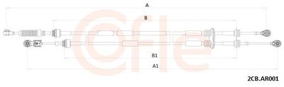 Cable Pull, manual transmission COFLE 92.2CB.AR001