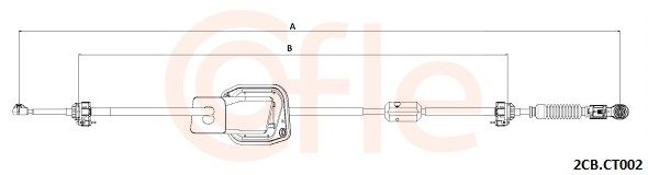 COFLE 92.2CB.CT002 Cable Pull, manual transmission
