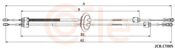 COFLE 92.2CB.CT005 Cable Pull, manual transmission