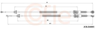 Cable Pull, manual transmission COFLE 92.2CB.DA003