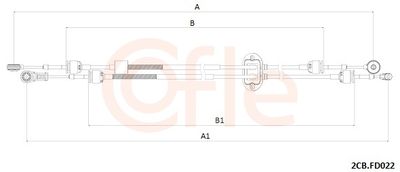 Cable Pull, manual transmission COFLE 92.2CB.FD022
