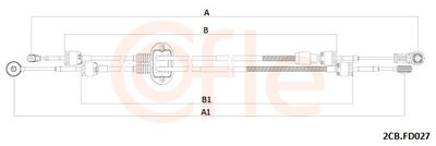 Cable Pull, manual transmission COFLE 92.2CB.FD027