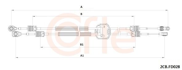 COFLE 92.2CB.FD028 Cable Pull, manual transmission