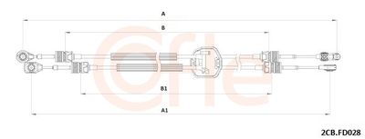 Cable Pull, manual transmission COFLE 92.2CB.FD028